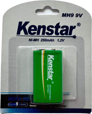 Аккумулятор Kenstar MH9/Крона Ni-Mh 250 mAh BL-1 / KS-MH9-250-BL1 - фото