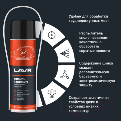 Средство от коррозии Lavr Мовиль с цинком Ln2415