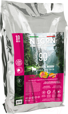 Сухой корм для кошек Necon Для стерилизованных кошек с уткой и рисом / NW055 - фото
