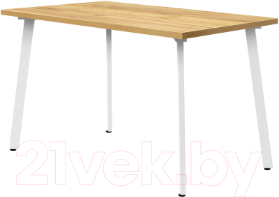 Обеденный стол Millwood Шанхай 120x70x75 (дуб золотой Craft/металл белый) - фото