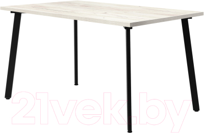 Обеденный стол Millwood Шанхай 130x80x75 (дуб белый Craft/металл черный) - фото