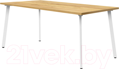 Обеденный стол Millwood Шанхай 160x80x75 (дуб золотой Craft/металл белый) - фото