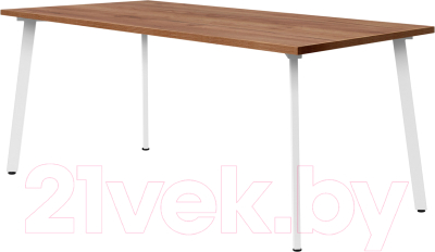 Обеденный стол Millwood Шанхай 160x80x75 (дуб табачный Craft/металл белый) - фото