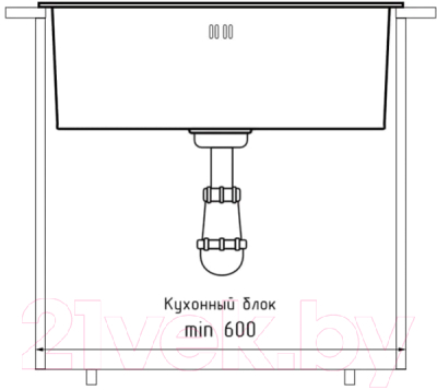 Мойка кухонная GranFest GF-6045
