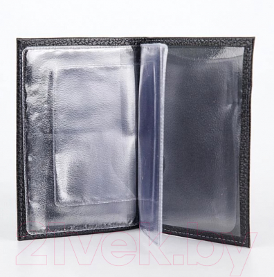 Обложка для автодокументов Poshete 604-032LF-BLK