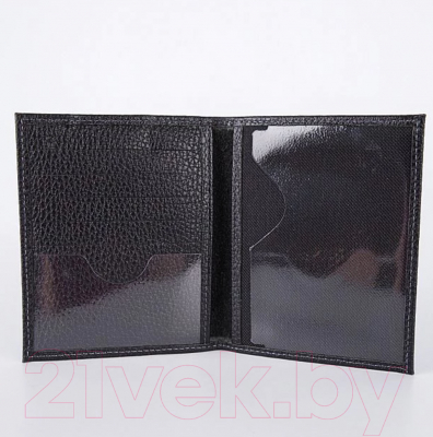 Обложка для автодокументов Poshete 604-033M-BLK