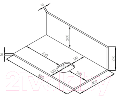 Тумба с умывальником Акватон Мишель 80 (1A2445K0MIDU0)