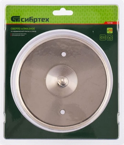Коронка СибрТех По стеклу и керамической плитке 72738