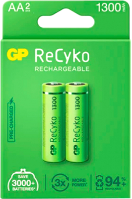 Комплект аккумуляторов GP Batteries 130AAHCE-2EB2 - фото