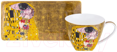 Чашка с блюдцем Elan Gallery Поцелуй / 420523