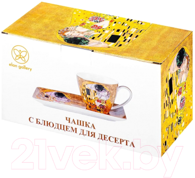 Чашка с блюдцем Elan Gallery Поцелуй / 420523