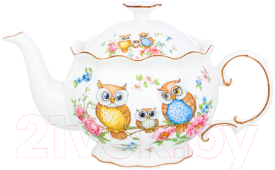 Заварочный чайник Elan Gallery Совушки / 420247  - фото