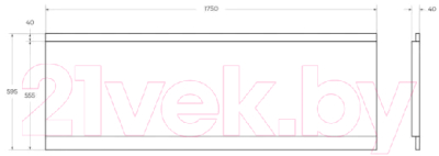 Экран для ванны Cezares ECO-175-SCR-W37
