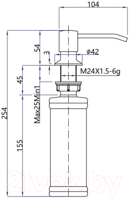Дозатор встраиваемый в мойку GranFest GF-Z-5001