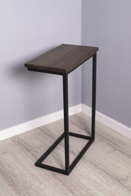 Приставной столик Stal-Massiv Goose (черный/дуб мореный)