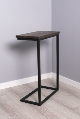 Приставной столик Stal-Massiv Goose (черный/дуб мореный)