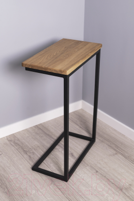 Приставной столик Stal-Massiv Goose (черный/дуб натуральный)