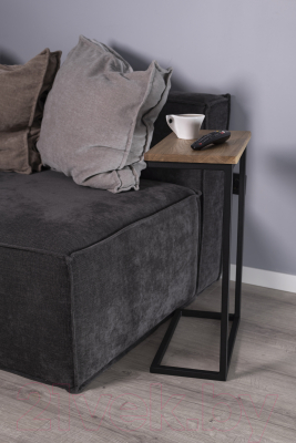 Приставной столик Stal-Massiv Goose (черный/дуб натуральный)