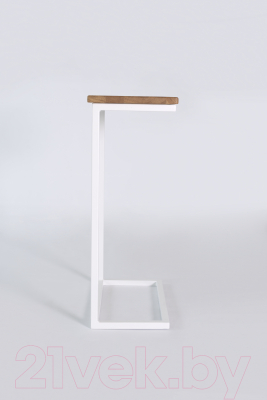 Приставной столик Stal-Massiv Goose (белый/дуб натуральный)