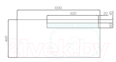 Тумба с умывальником Акватон Мишель 100 (1A2441K3MIDU0)