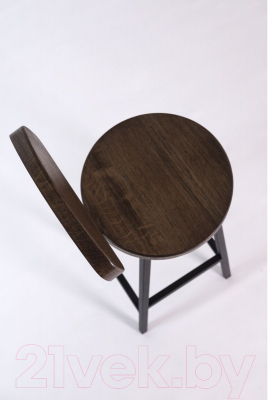 Стул барный Stal-Massiv SMH-S78 со спинкой (дуб мореный/черный)