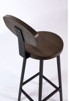 Стул барный Stal-Massiv SMH-S78 со спинкой (дуб мореный/черный)