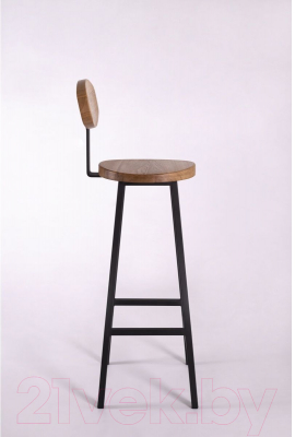 Стул барный Stal-Massiv SMH-S78 со спинкой (дуб натуральный/черный)