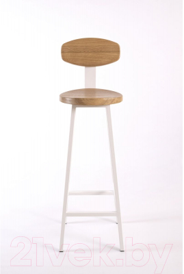 Стул барный Stal-Massiv SMH-S78 со спинкой (дуб натуральный/белый)