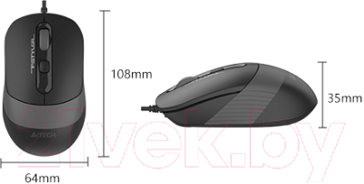 Мышь A4Tech Fstyler FM10T