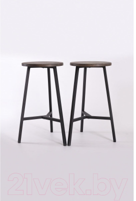 Табурет барный Stal-Massiv TRH-63 (дуб мореный/черный)
