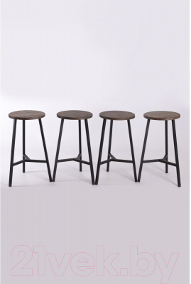 Табурет барный Stal-Massiv TRH-63 (дуб мореный/черный)