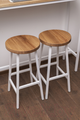 Табурет барный Stal-Massiv SMH-78 (дуб натуральный/белый)