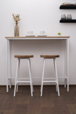 Табурет барный Stal-Massiv SMH-78 (дуб натуральный/белый)