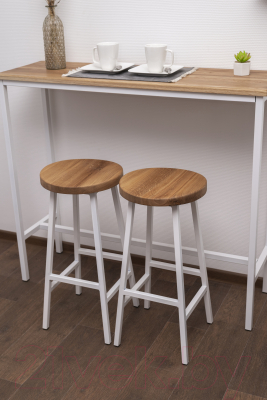 Табурет барный Stal-Massiv SMH-78 (дуб натуральный/белый)