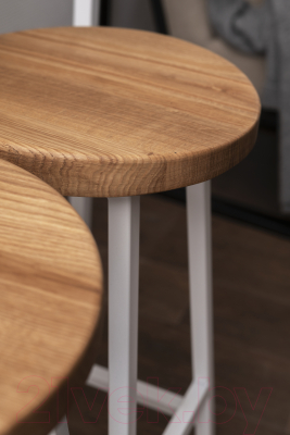 Табурет барный Stal-Massiv SMH-78 (дуб натуральный/белый)