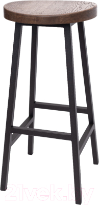 Табурет барный Stal-Massiv SMH-78 (дуб мореный/черный) - фото
