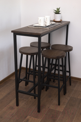 Табурет барный Stal-Massiv SMH-78 (дуб мореный/черный)