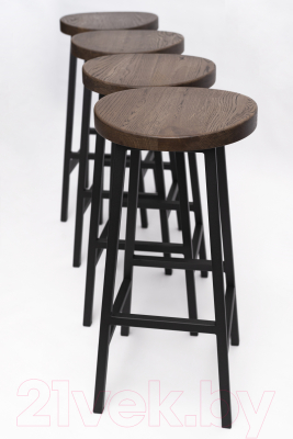 Табурет барный Stal-Massiv SMH-78 (дуб мореный/черный)