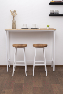 Табурет барный Stal-Massiv SMH-65 (дуб натуральный/белый)