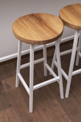 Табурет барный Stal-Massiv SMH-65 (дуб натуральный/белый)