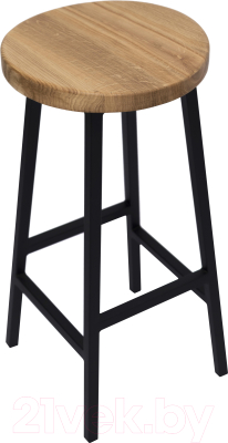 Табурет барный Stal-Massiv SMH-65 (дуб натуральный/черный) - фото
