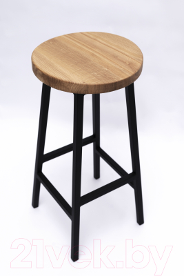 Табурет барный Stal-Massiv SMH-65 (дуб натуральный/черный)