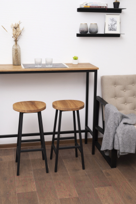 Табурет барный Stal-Massiv SMH-65 (дуб натуральный/черный)