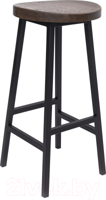 Табурет барный Stal-Massiv SMH-65 (дуб мореный/черный) - фото