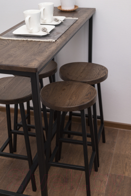 Табурет барный Stal-Massiv SMH-65 (дуб мореный/черный)