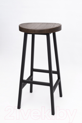 Табурет барный Stal-Massiv SMH-65 (дуб мореный/черный)