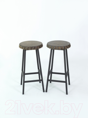 Табурет барный Stal-Massiv Smbeer 65 (дуб мореный/черный)