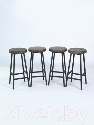 Табурет барный Stal-Massiv Smbeer 65 (дуб мореный/черный)