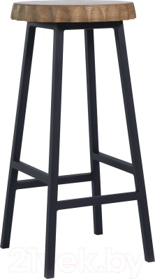 Табурет барный Stal-Massiv Smbeer 65 (дуб натуральный/черный) - фото