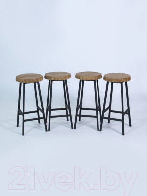 Табурет барный Stal-Massiv Smbeer 65 (дуб натуральный/черный)